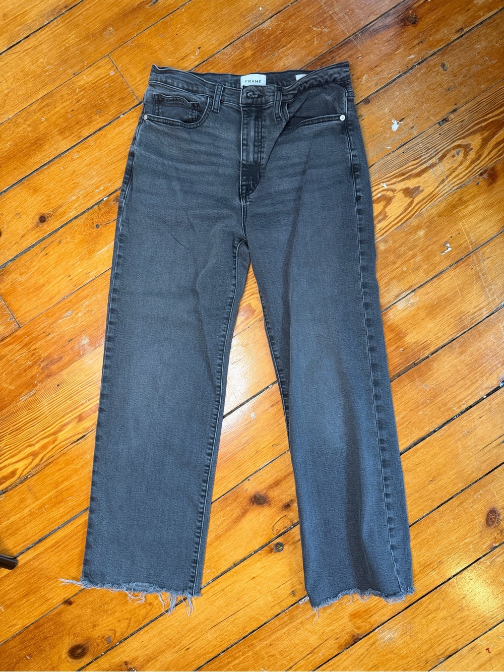 Frame Denim Gray Le Jane Crop Jeans